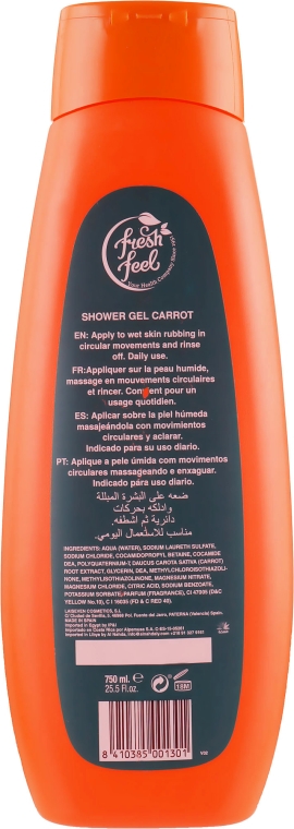 Гель для душа "Морковь" - Fresh Feel Shower Gel Carrot — фото N2