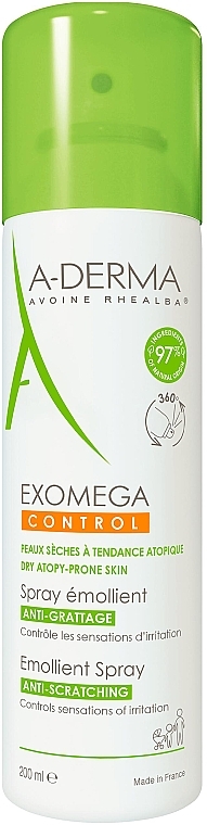 Смягчающий спрей для сухой и атопической кожи - A-Derma Exomega Control Emollient Spray