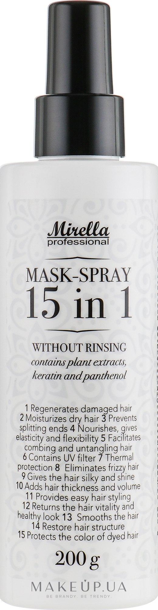 Спрей-маска миттєвої дії 15 в 1 - Mirella Style Volumizing Spray — фото 200ml