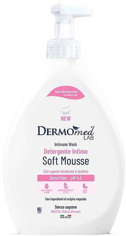 Пінка для інтимної гігієни - Dermomed Soft Mousse Sensitive Intimate Wash — фото N1