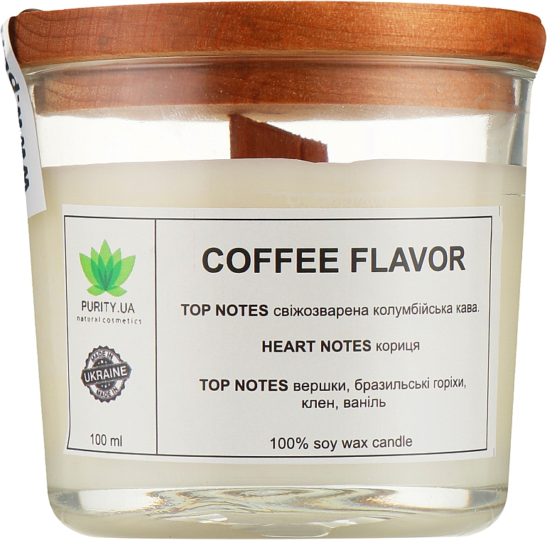 Аромасвічка "Coffee flavor", у склянці - Purity Candle — фото N1