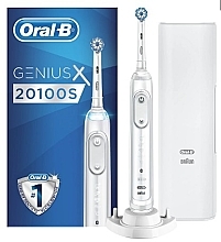 Электрическая зубная щетка, белая - Oral-B Genius X 20100S White — фото N1