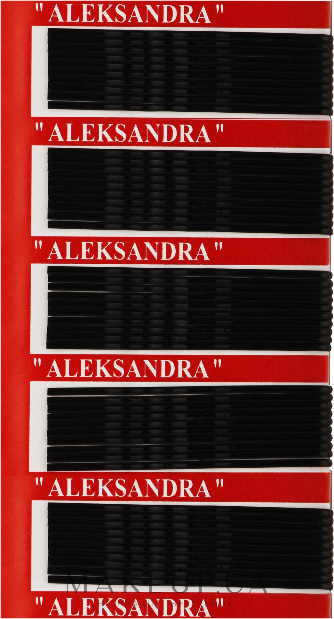 Невидимки для волос "Aleksandra", 5,5 см, черные - Cosmo Shop — фото 50шт