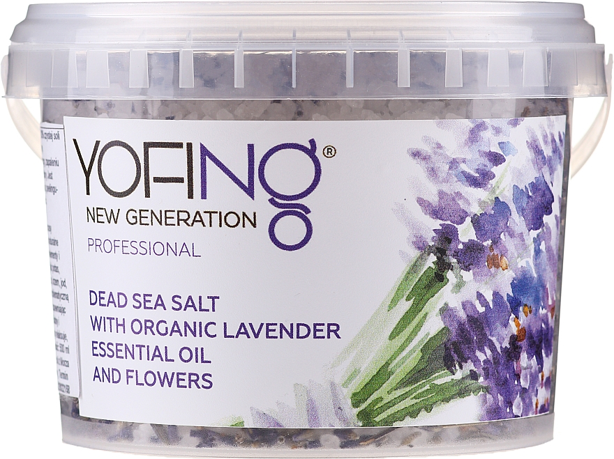 Соль для ванн Мертвого моря с органической лавандой - Yofing Dead Sea Salt With Organic Lavender Essensial Oil And Flowers — фото N1