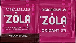 Краска для бровей с коллагеном, в саше - Zola Cream Eyebrow Tint With Collagen — фото N2
