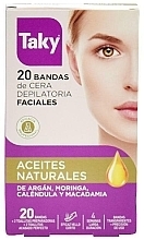 Восковые полоски для депиляции лица с натуральными маслами - Taky Natural Oils Depilatory Face Wax Strips — фото N1