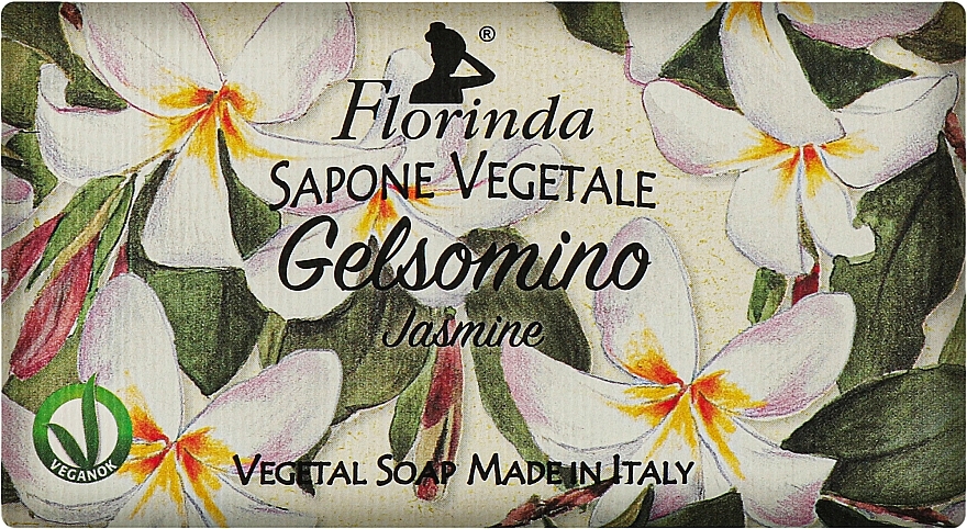 Мило натуральне "Жасмин" - Florinda Sapone Vegetale Jasmine — фото N1