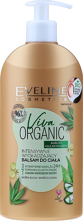 Розгладжувальний лосьйон для тіла - Eveline Cosmetics Viva Organic Body Balm — фото N1