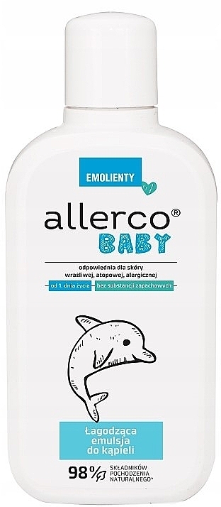 Заспокійлива емульсія для ванн з першого для життя - Allerco Baby Emolienty — фото N1