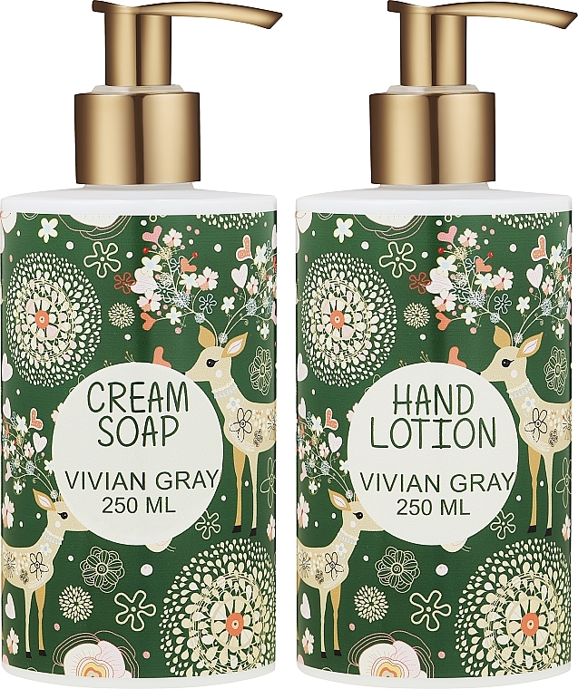 Набор - Vivian Gray Golden Christmas Set (cr/soap/250ml + h/lot/250ml) — фото N2