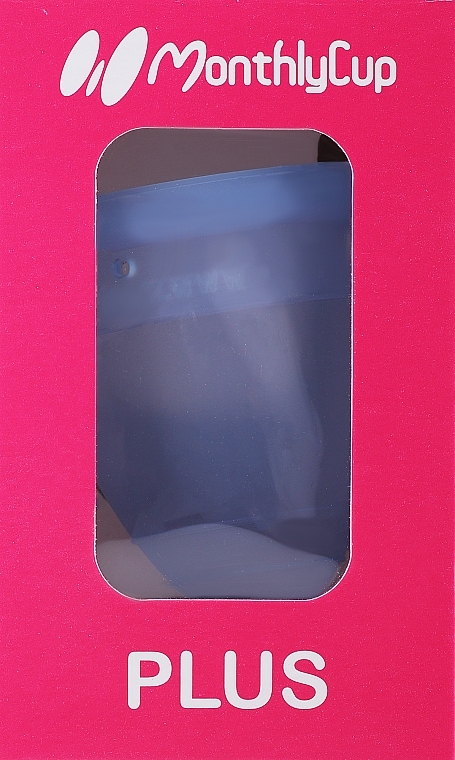 Менструальна чаша, велика, блакитний сапфір - Menskopp Intimate Care Plus — фото N1