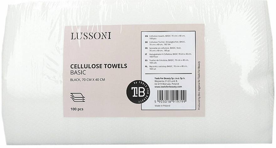 Полотенца из целлюлозы, 70x40 см - Tools For Beauty Lussoni Towel Cellulose Basic  — фото N1