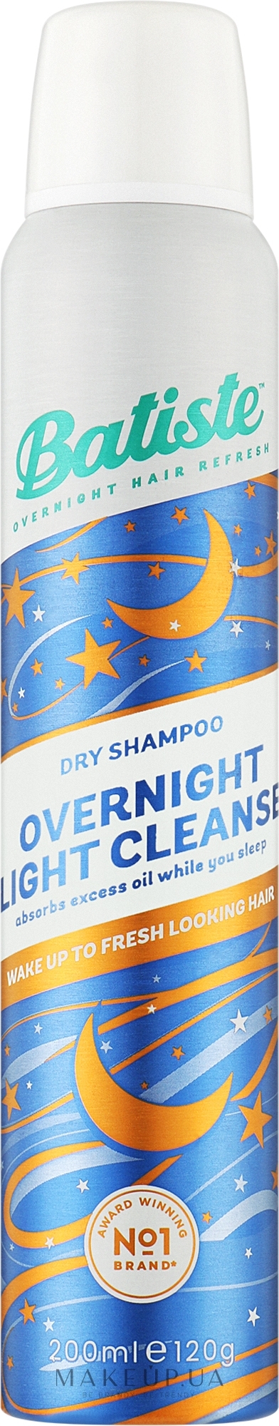 Сухой шампунь для волос - Batiste Overnight Light Cleanse Dry Shampoo — фото 200ml