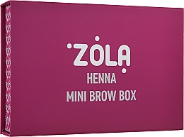 Набор - Zola Henna Box (brow/henna/6*5g + brow/oil/15ml) — фото N1