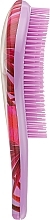 Расческа для пушистых и длинных волос, розовая с цветами - Sibel D-Meli-Melo Flowers Sunset Brush — фото N3