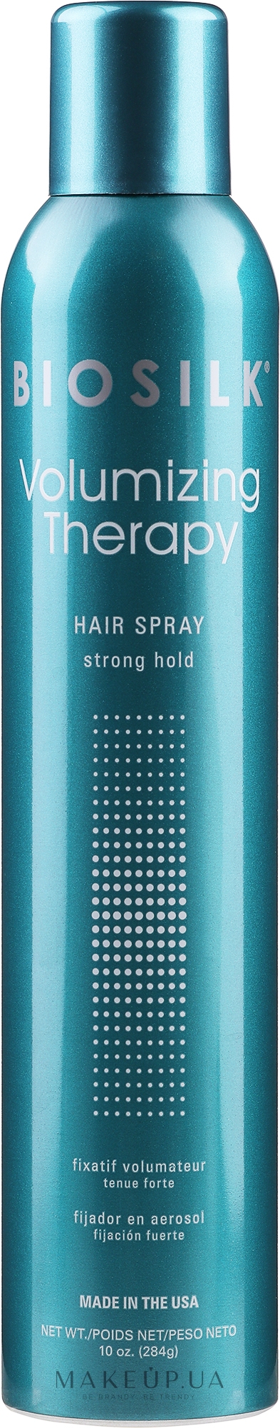 Лак для волосся сильної фіксації - BioSilk Volumizing Therapy Hairspray Strong Hold — фото 284g