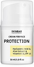 Парфумерія, косметика ПОДАРУНОК! Крем для обличчя зволожувальний з SPF 15 "Protection" - SKINBAR Hyaluronic Аcid & Vitamin Е & SPF 15 Face Cream