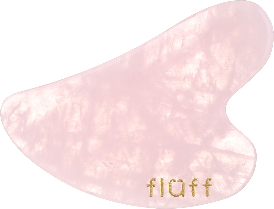 Камінь для масажу обличчя, рожевий - Fluff Gua Sha Stone — фото N2