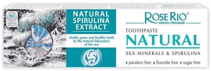 Зубная паста - Rose Rio Natural Sea Minerals & Spirulina Toothpaste — фото N1