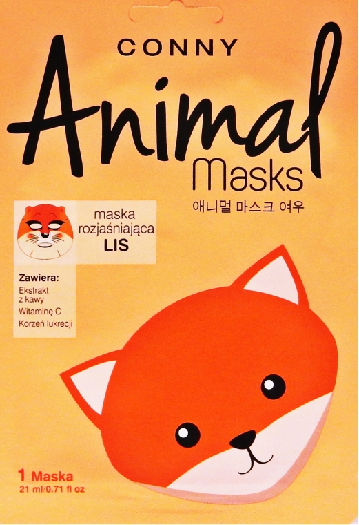 Маска для лица "Лиса" - Conny Animal Essence Mask — фото N1