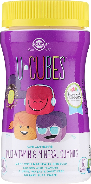 Жевательные мультивитамины и минералы для детей - Solgar U-Cubes Children's Multi-Vitamin & Mineral Gummies — фото N1