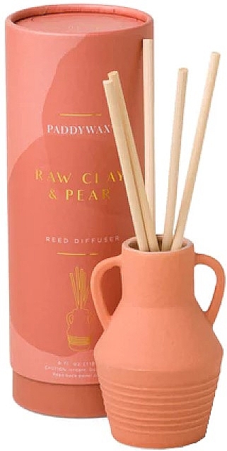 Аромадифузор "Сира глина та груша" - Paddywax Santorini Ceramic Diffuser Raw Clay & Pear — фото N1