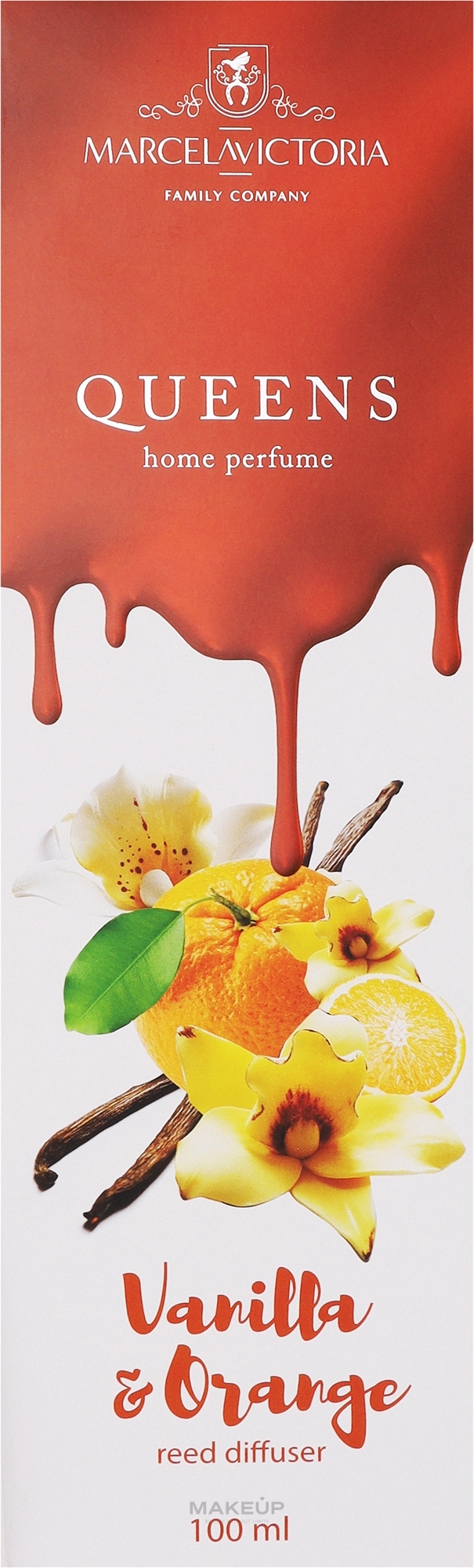 Аромадиффузор "Ваниль и апельсин" - Tasotti Queens Home Perfume Vanilla & Orange Reed Diffuser — фото 100ml