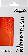 Расческа для волос, оранжевая - Janeke Superbrush Mini Silicon Line — фото N4