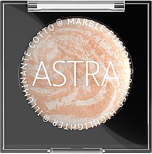 Духи, Парфюмерия, косметика Запеченный хайлайтер - Astra Make-Up Marble Fusion Baked Highlighter