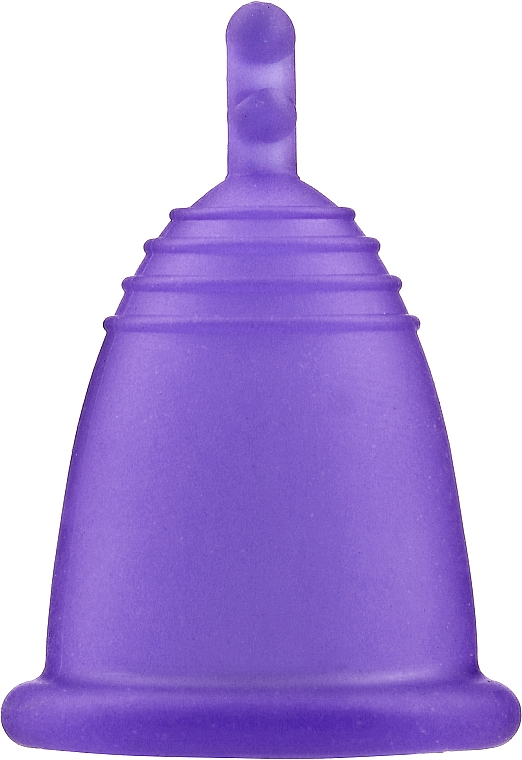 Менструальна чаша з ніжкою, розмір S, темно-фіолетова - MeLuna Sport Menstrual Cup Stem — фото N1