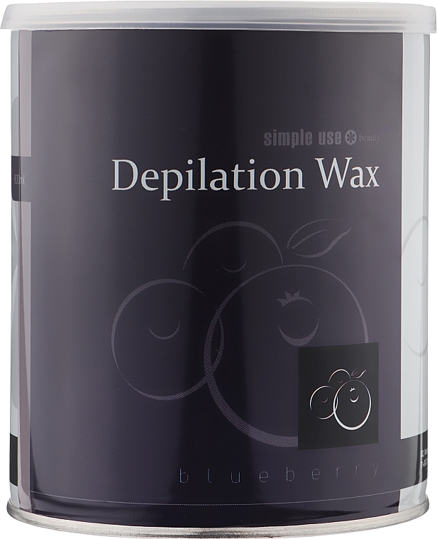 Теплий віск для депіляції в банці "Чорниця" - Simple Use Beauty Depilation Wax — фото N3