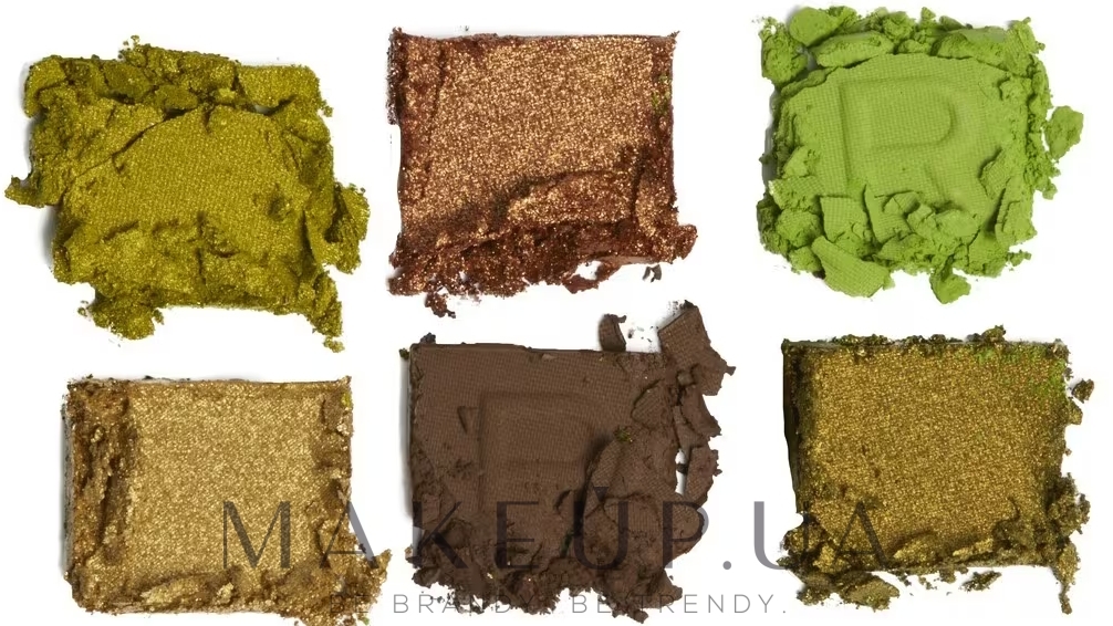 Мини-палетка теней для век - Makeup Revolution Mini Colour Reloaded Palette — фото Its Giving Green