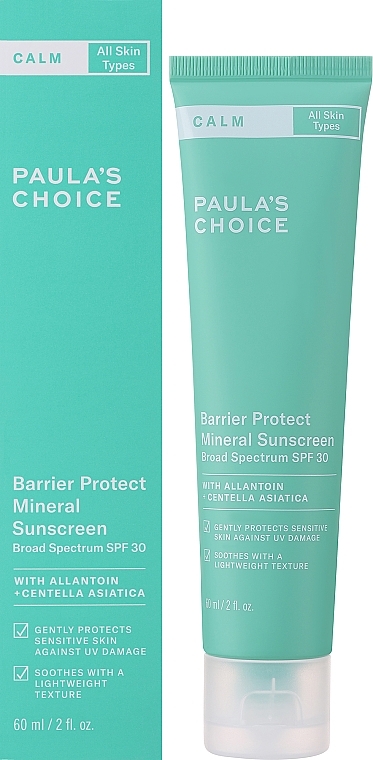 Солнцезащитный крем для лица - Paula's Choice Barrier Protect Mineral Sunscreen SPF30 — фото N1