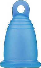Менструальная чаша с петлей, размер S, морская волна - MeLuna Soft Shorty Menstrual Cup  — фото N1