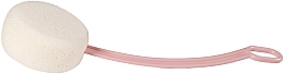 Губка банна з ручкою, рожева - Top Choice — фото N1
