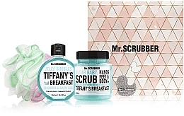 Парфумерія, косметика Набір - Mr.Scrubber " Tiffany’s Breakfast" (body/scr/300 g + sh/gel/275 ml + sh/sponge)