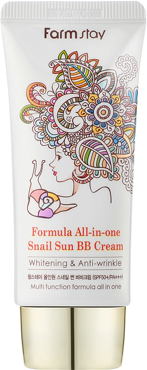 BB-крем з екстрактом равлика - FarmStay All-in One Snail Sun BB Cream — фото N1