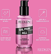 Олія для укладання волосся феном і додання блиску  - Redken Oil For All — фото N2