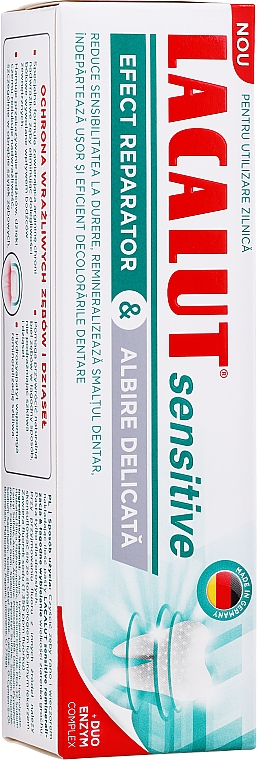 Зубна паста "Захист чутливих зубів & дбайливе відбілювання" - Lacalut Sensitive — фото N2