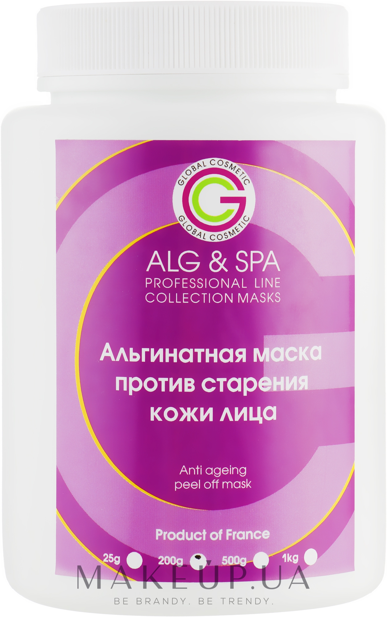 Альгінатна маска проти старіння шкіри обличчя - ALG & SPA Professional Line Collection Masks Anti Ageing Peel off Mask — фото 200g