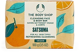 Парфумерія, косметика Мило для обличчя та тіла "Сатсума" - The Body Shop Satsuma Cleansing Face & Body Bar