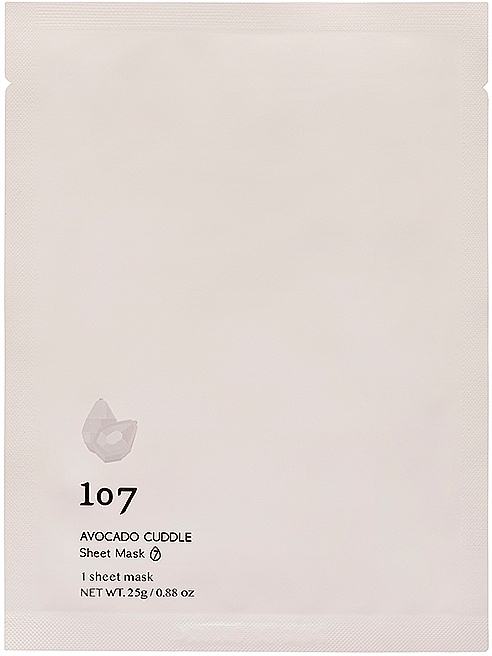 107 Beauty Avocado Cuddle Sheet Mask - Маска для обличчя з авокадо — фото N1