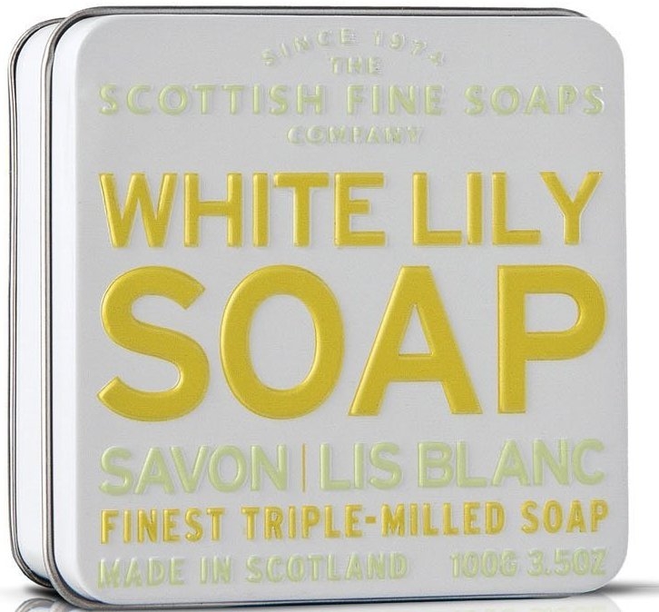 Мыло "Белая лилия" - Scottish Fine Soaps White Lily Floral Soap In A Tin — фото N1