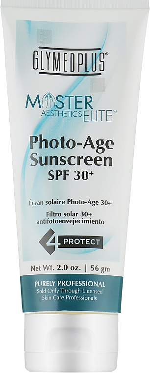 Сонцезахисний крем від фотостаріння SPF 30+ - GlyMed Master Aesthetics Elite Photo-Age Sunscreen SPF 30+ — фото N1