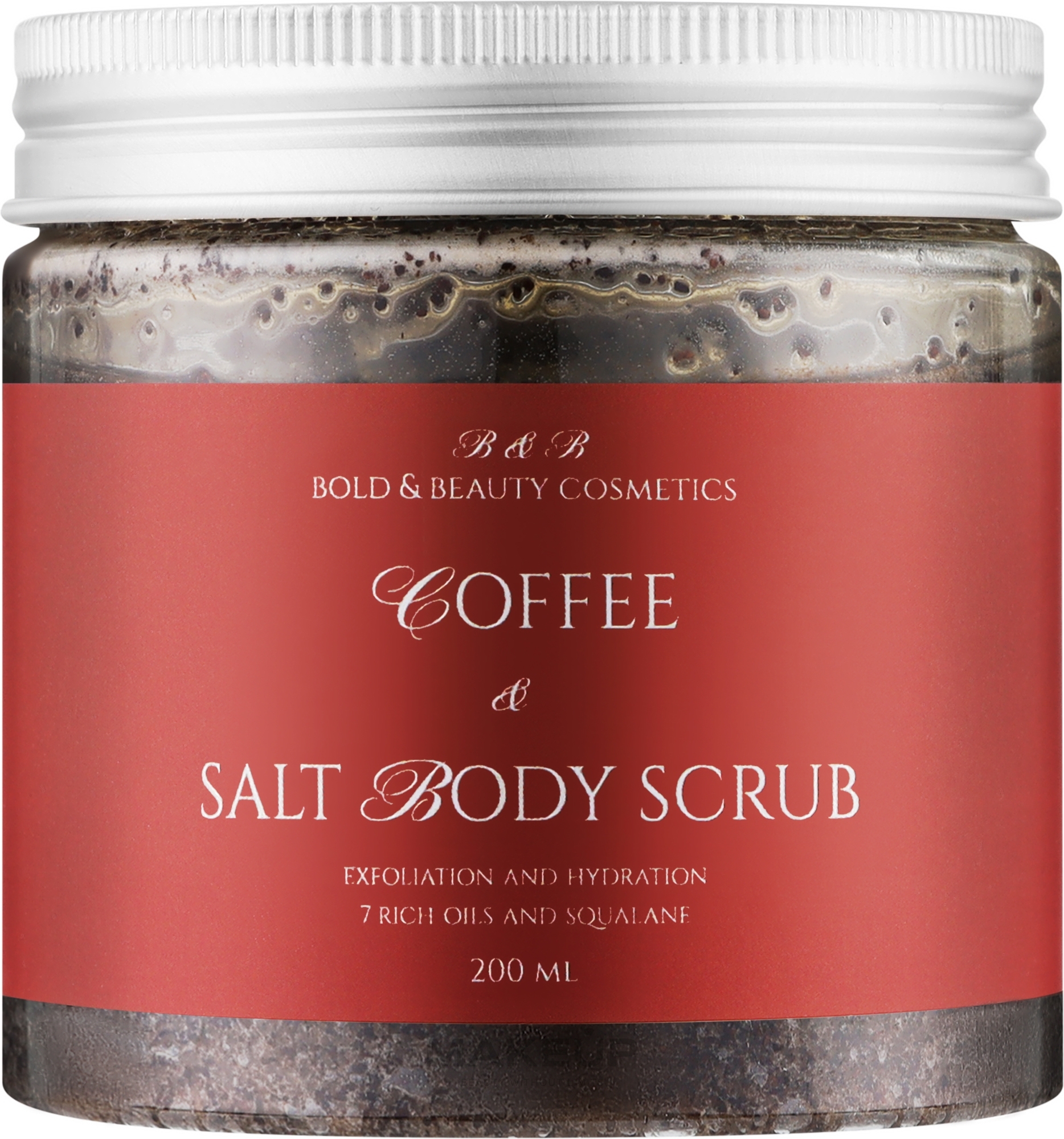 Скраб для тіла "Кава та сіль" - Bold & Beauty Coffee & Salt Body Scrub — фото 200ml
