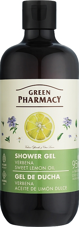 Гель для душу "Вербена та олія солодкого лимону" - Зелена Аптека — фото N1