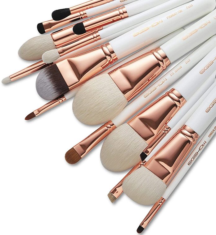 Набір пензлів для макіяжу, 15 шт. - Eigshow Master Series Classic Brush Kit Rose Gold — фото N1