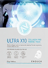 Тканевая маска для лица с морским коллагеном - Enough Ultra X10 Collagen Pro Marine Mask Pack — фото N1