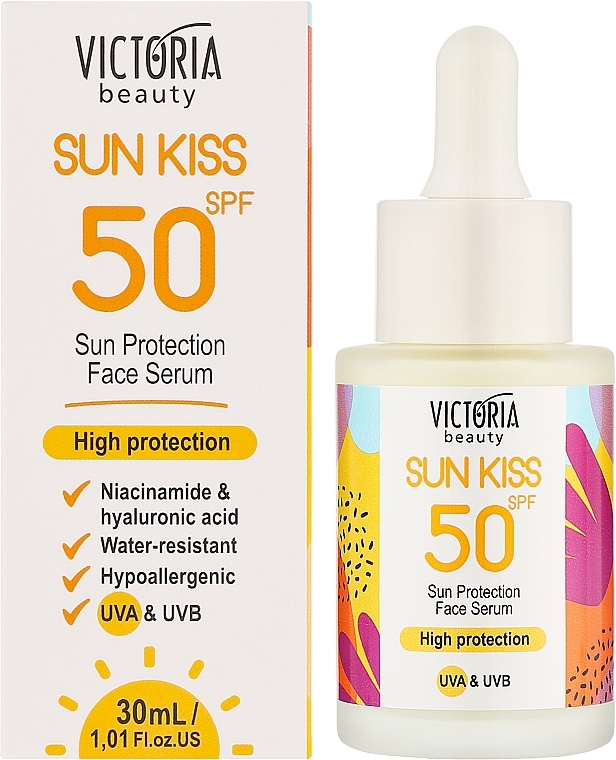 Солнцезащитная сыворотка - Victoria Beauty Sun Kiss Sun Protection Face Serum SPF50 — фото N2