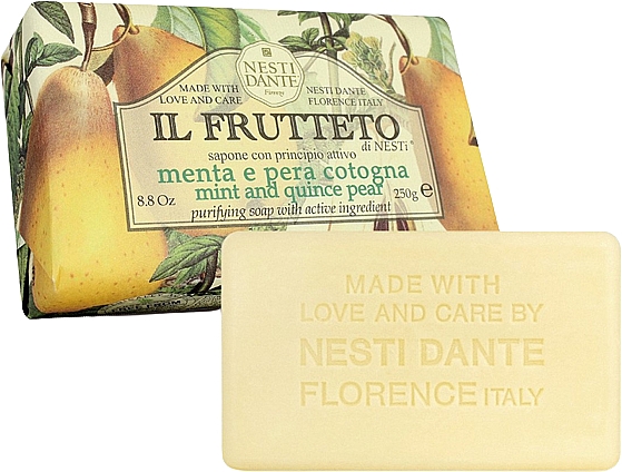 Мило "М'ята і айва" - Nesti Dante Il Frutteto Mint & Quince Pear Soap — фото N1